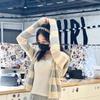 VAYLA Striped Knitted Cropped Sweater Cardigan Women Autumn Long Sleeve Hooded Zipper Short Streetwear Knitwear Sweaters Y2K Crop Tops