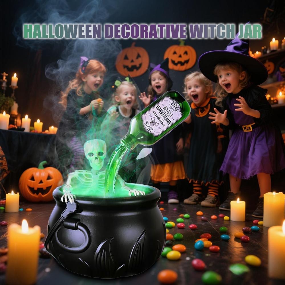 Halloween Dekoration Schwarze Zaubererschale Magische Schwebeflasche und Diffusor Heimbar Magische Party Horror Skelett DIY Requisiten Halloween