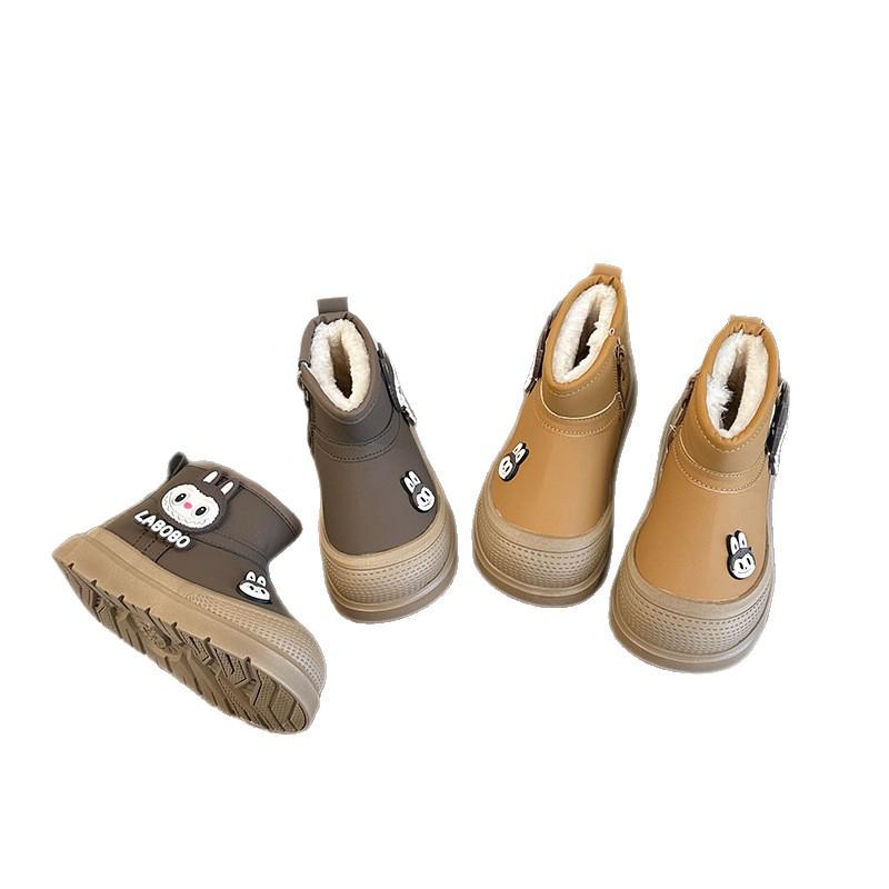 Kids' Cartoon Snow Boots 2025: Warm, Waterproof, Non-Slip Winter Cotton Shoes with Velvet Lining