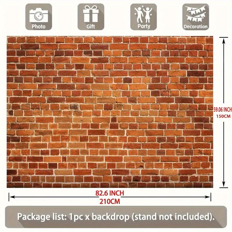 2D Flat Banner, 1 Brick Wall Background Photography Backdrop, Circus Decoration for Concert Performance