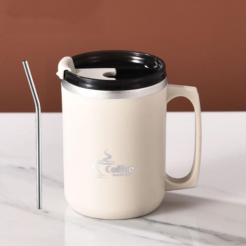 Insulated Stainless Steel Office Coffee Mug with Lid