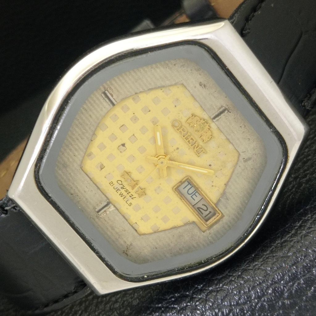 

АВТОМАТИЧЕСКИЕ ВИНТАЖНЫЕ ЧАСЫ ORIENT JAPAN 46941 МУЖСКИЕ ОРИГИНАЛЬНЫЙ ЦИФЕРБЛАТ a700165-5 R201-a700165