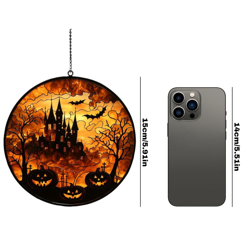 Light-Transparent Hanging Ornaments - Plastic 2D Flat Ornaments - Single Sided 3.9 Inch Christmas Decorations For Walls And Doors