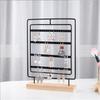 Jewelry Holder 5 Layers Ear Card Rotating Stand Earrings Pendant Hanger Wood Base Jewellery Rack Showcase Organizer