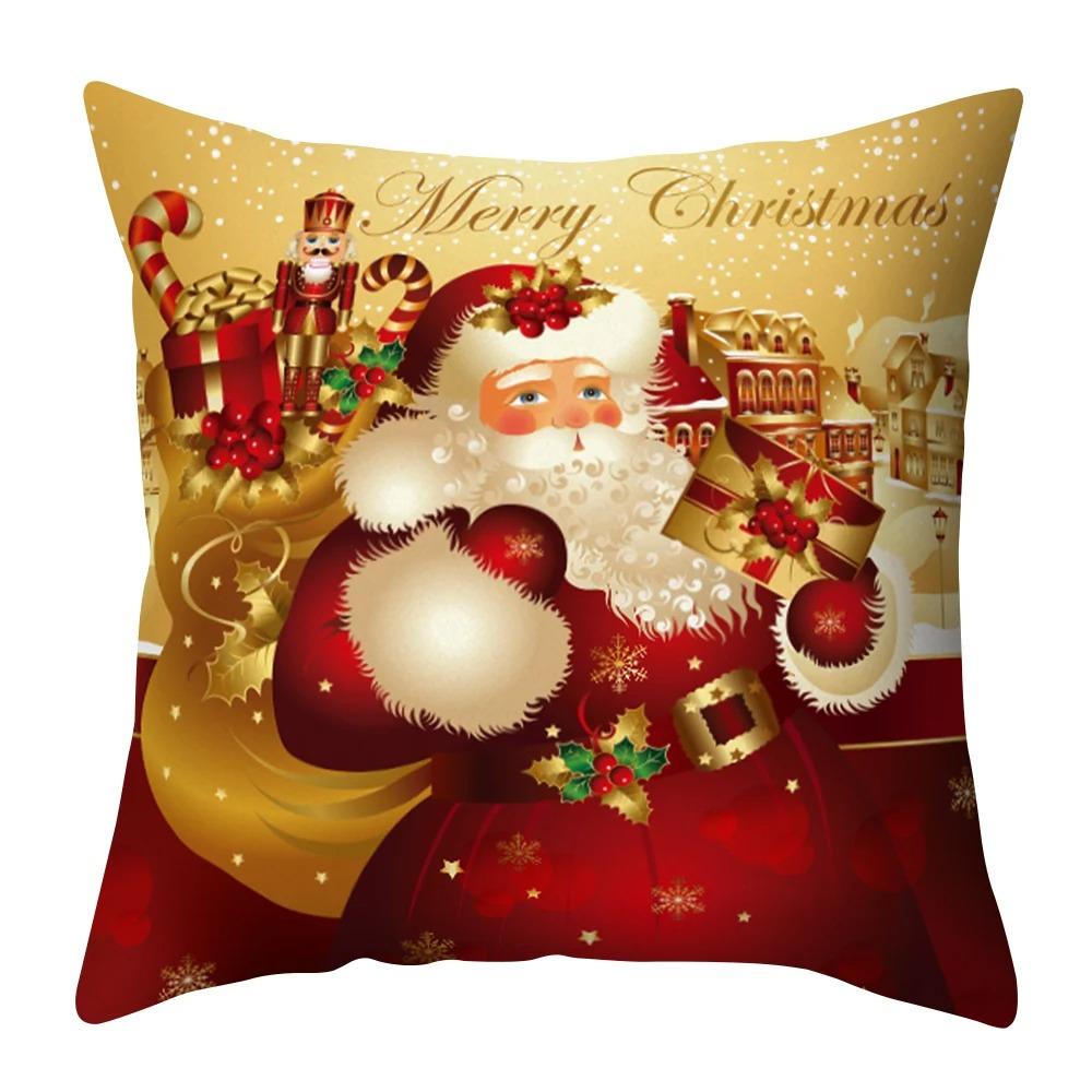 Weihnachts-Themed Kissenbezüge Auto Ornamente Büro Santa Claus Wohnzimmer Sofa Hause Kissenbezüge
