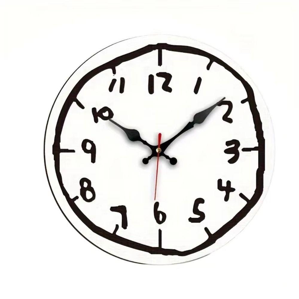 Cartoon Design Digital Wall Clock 30cm Size Wooden Round Clock Creative Clock  Home Decoration