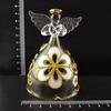 Fourcart Cute Handmade Glass Floral Angel Bells (Set of 6)