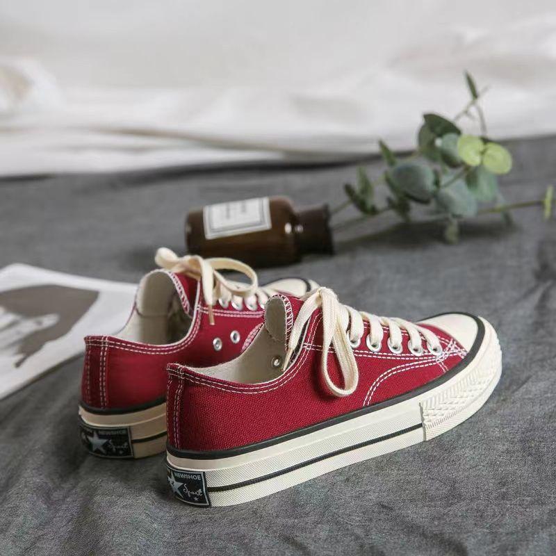 

ins yellow canvas shoes women s Korean version Harajuku ulzzang flat baseplate shoes student tide versatile 1970s retro shoes 40