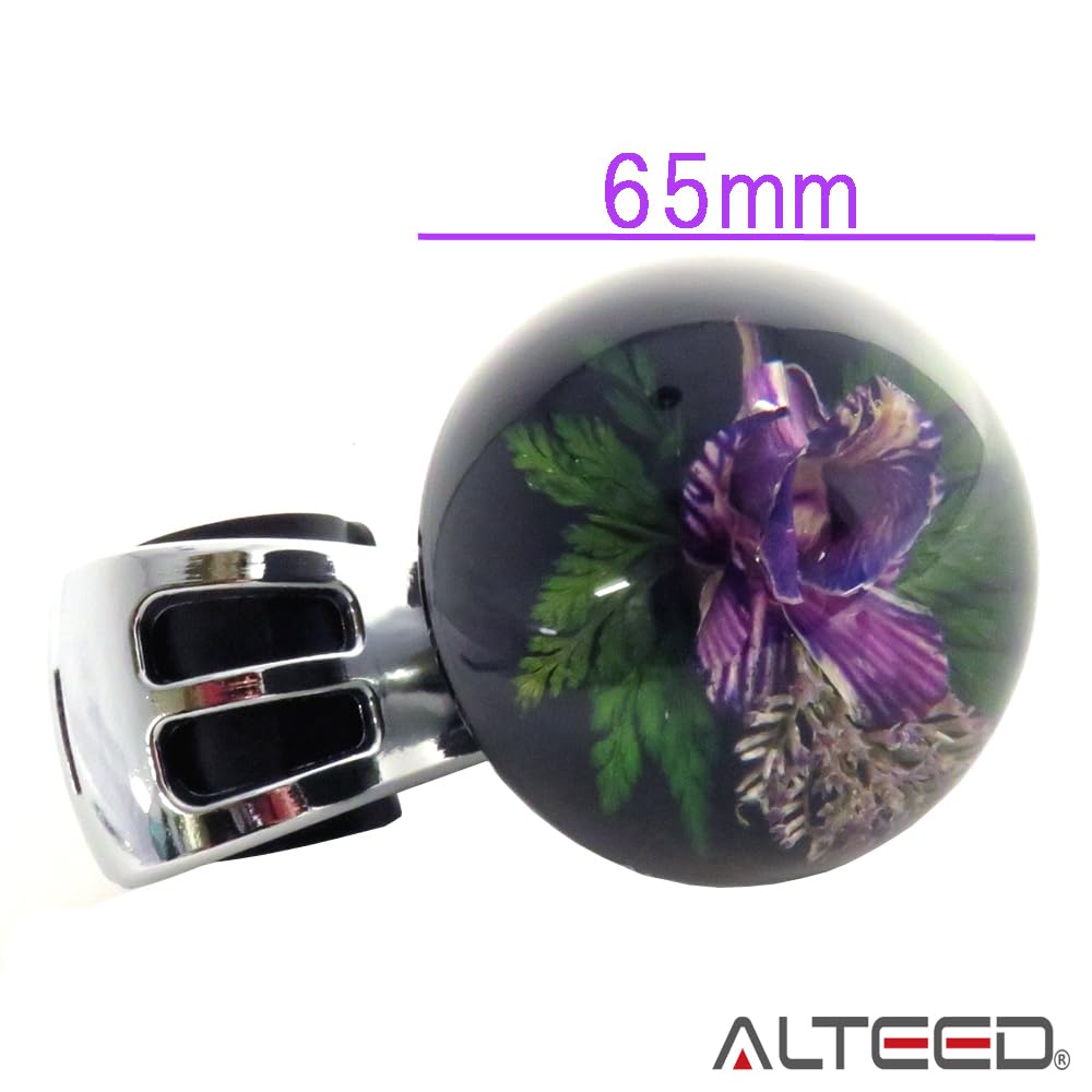 Autoland Underwater Flower Handle Spinner Steering Spinner Knob Purple Real Orchid Fresh Flower Artwork