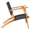 Vidaxl Garden Chairs, 2 Pcs, Black, Poly Rattan And Acacia Wood