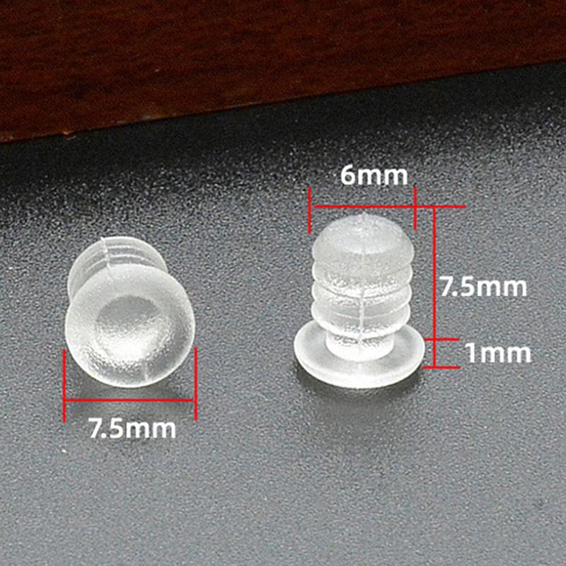 20 pz Gomma Morbida Trasparente Inserita Piedini Base Gambe Tavolo Sedia Scivolo Pad Protettore Pavimento Antiurto
