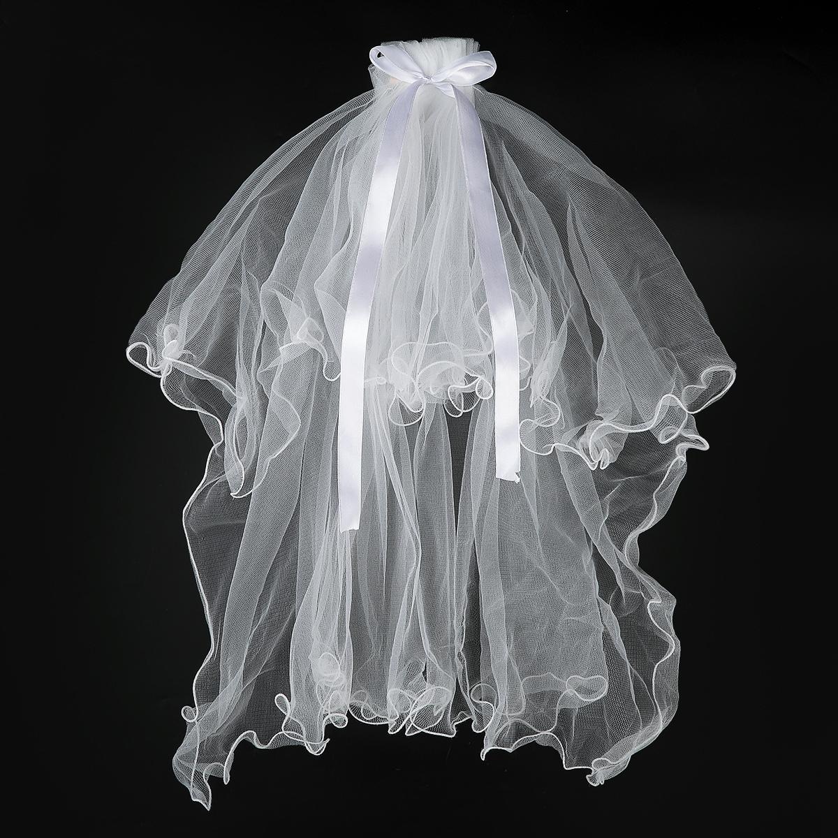 

Белая фата-бант из тюля, заколка для волос с жемчугом, свадебная, для девичника, элегантная свадебная фата, заколка для волос, подарки, женские аксессуары для волос