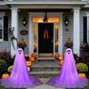 Yousheng Halloween Dekorationen für Außen DIY Großer Beleuchteter Weißer Stoffgeist mit LED Lichterkette für Zuhause Veranda Hofdeko