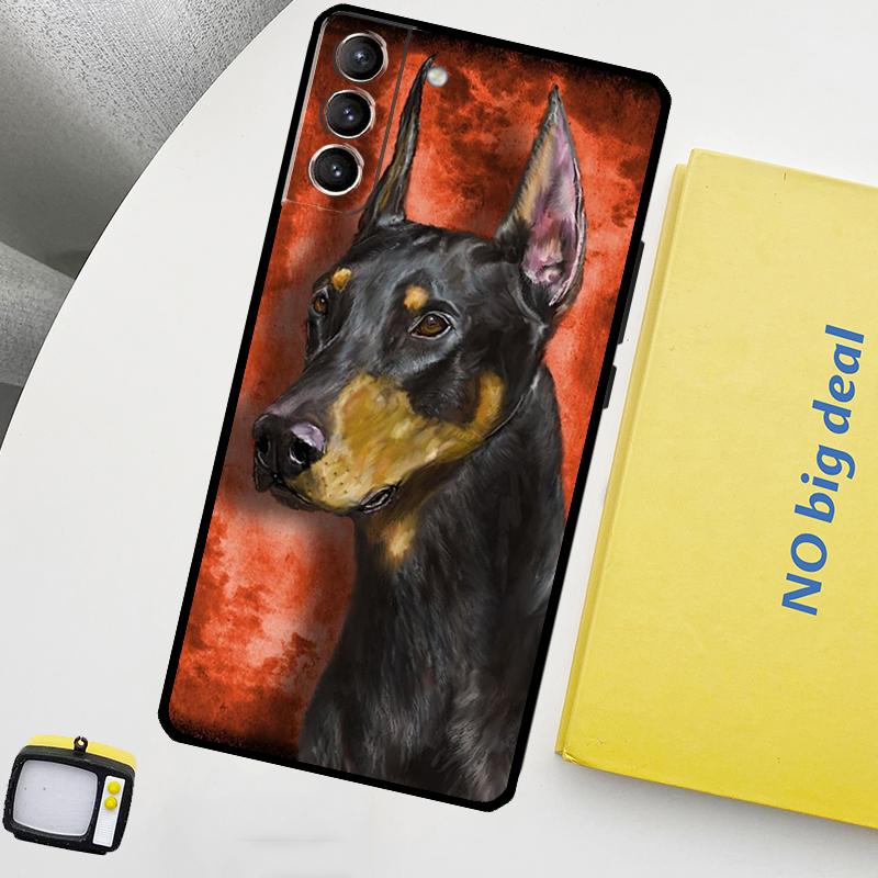 Dachshund Doberman Dog Phone Case For Samsung Galaxy S25 Ultra S20 S21 S22 S23 Plus S9 S10 S25 FE S24 Ultra Cover