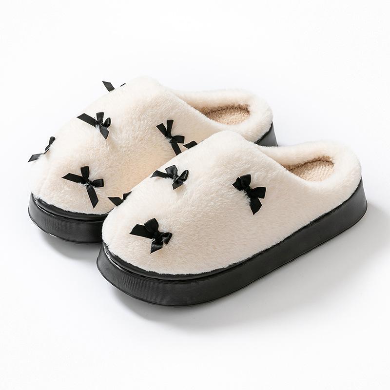 Autumn and Winter Simple Cotton Shoes Indoor Home Velvet EVA Sole, Couple Thick-soled Warm Cotton Slippers
