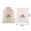 Custom Reusable Cotton Drawstring Bread and Storage Bag with Double Pull Cord