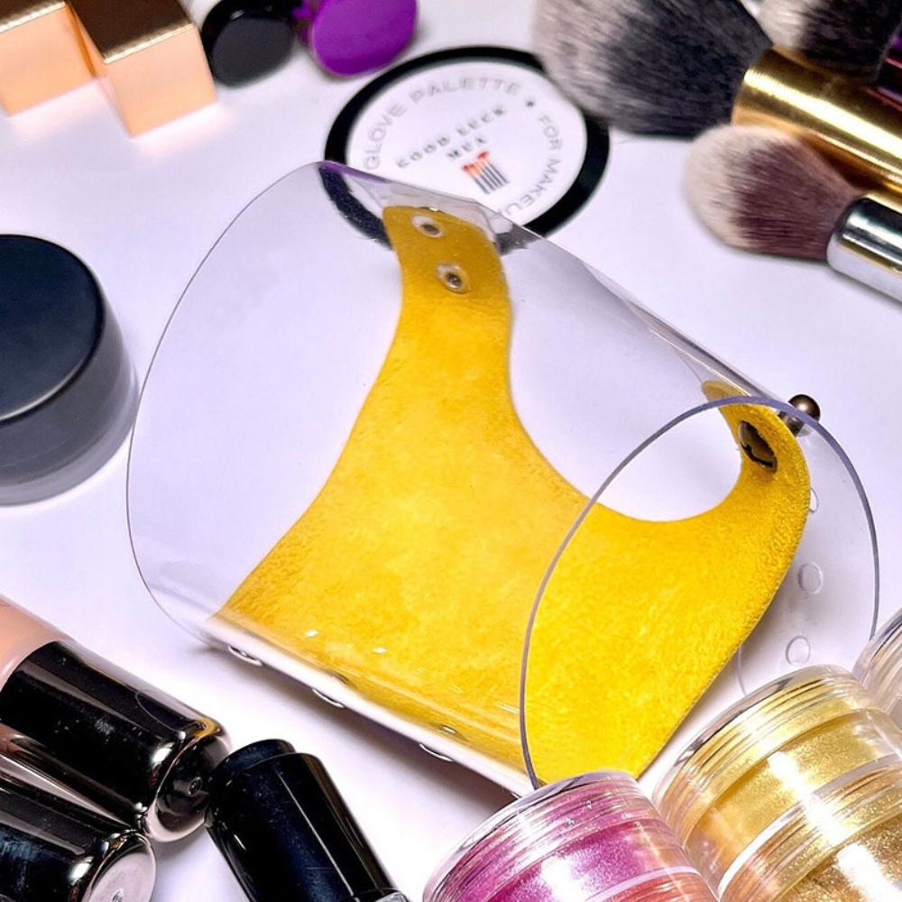 Functional Design Professional Makeup Artist Gloves PVC Makeup Color Palette Makeup Tools