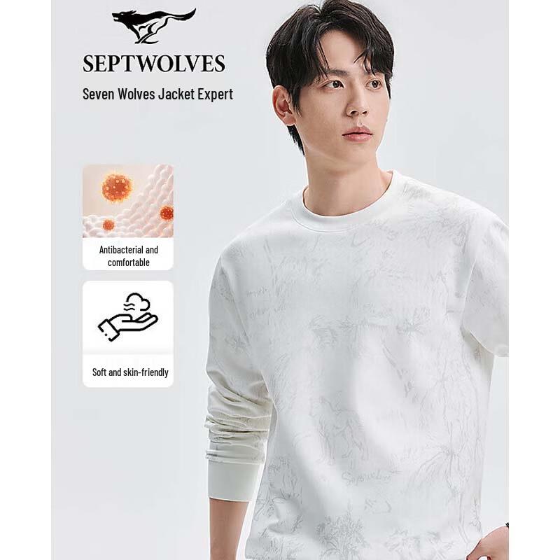 

SEPTWOLVES Мужской свитшот из модальной смеси с круглым вырезом 3XL