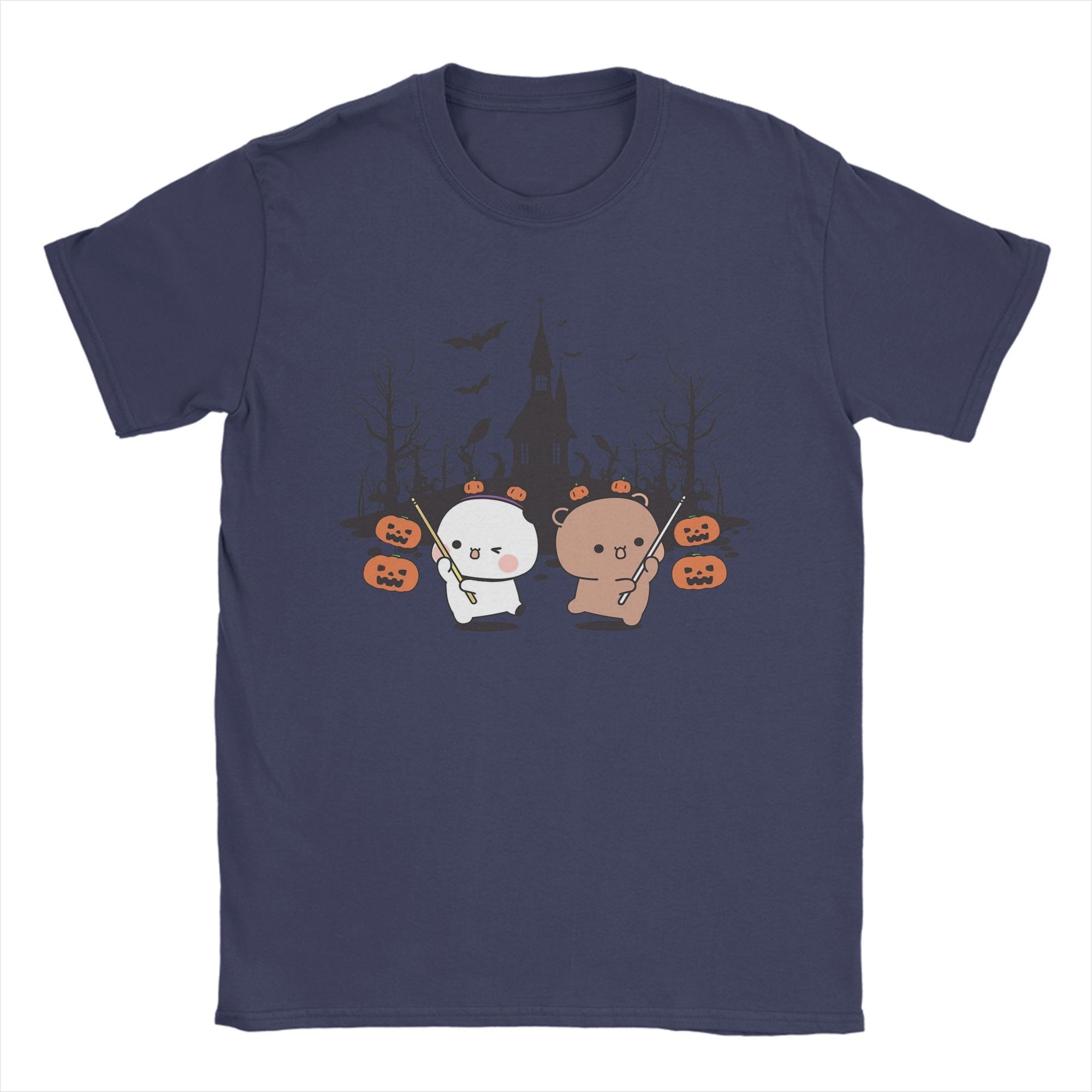 

Bubu Dudu in Love Halloween T Shirts Men 100% Cotton Funny T-Shirt Crew Neck Tees Short Sleeve Clothing 6XL XL
