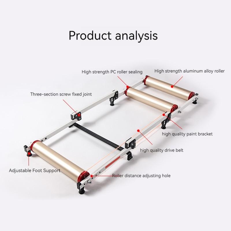 Foldable Bike Roller Trainer Adjustable Bicycle Roller Exercise Stand Indoor Fitness Bike Riding Platform