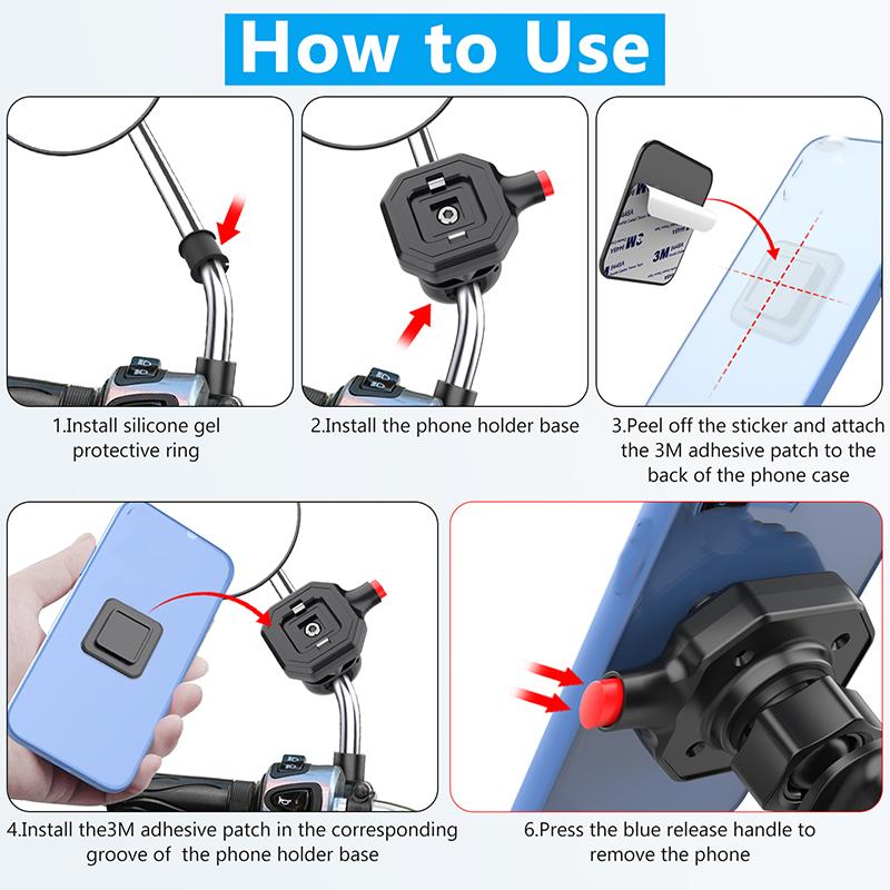 

Универсальный быстросъемный мотоциклетный электрический мотоцикл держатель для телефона поддержка навигации крепление-клипса на зеркало заднего вида кронштейны для GPS