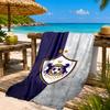 Qarabag Golden Crested Football Emblem Beach Towel, Quick-drying, Easy to Care for, Suitable for Both Fitness and Beach Vacations,Sports Essential