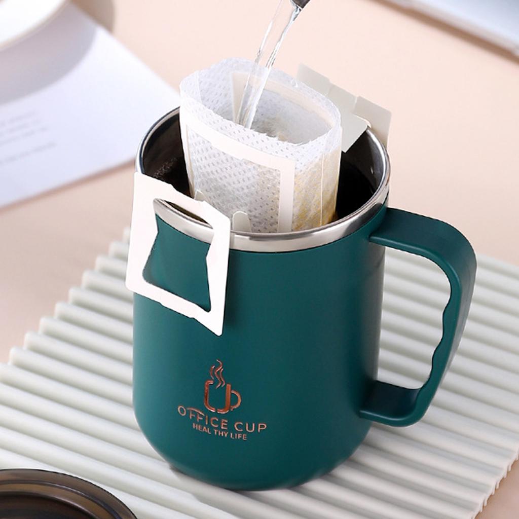Double Layer Insulated Coffee Mug Reusable Sealed Water Cup For Student Portable Travel Office 304 Stainless Steel Thermos Cup