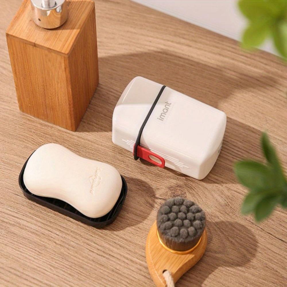 2Pcs Portable Soap Rack High Quality Waterproof with Cover Soap Container Travel Case Plastic Travel Soap Dish Bathroom