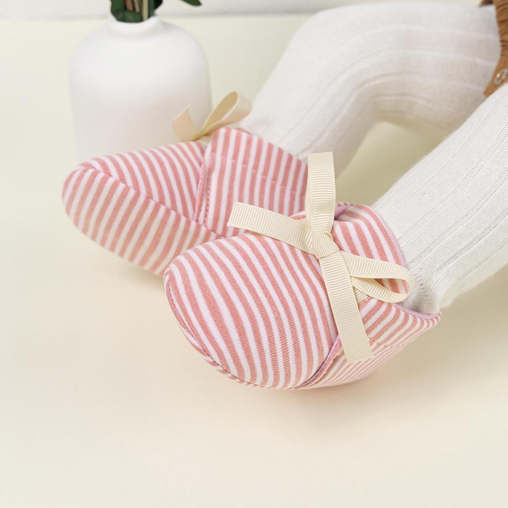 New Striped Moccasins: Non-Slip Casual Shoes for 0-1 Year Olds