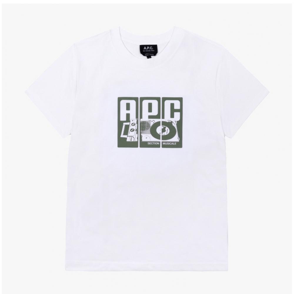 Apesse Cobqx M26485 Aab White Platine Platine Platin Turntable Common Short Sleeve Tee