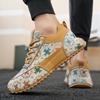 Men’s Sports Shoes Black Skateboard Shoes Student Fashion Printed Running Sneakers Plus Size