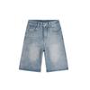 Women High Waist Wide Leg Denim Culottes Casual Light Blue Jeans