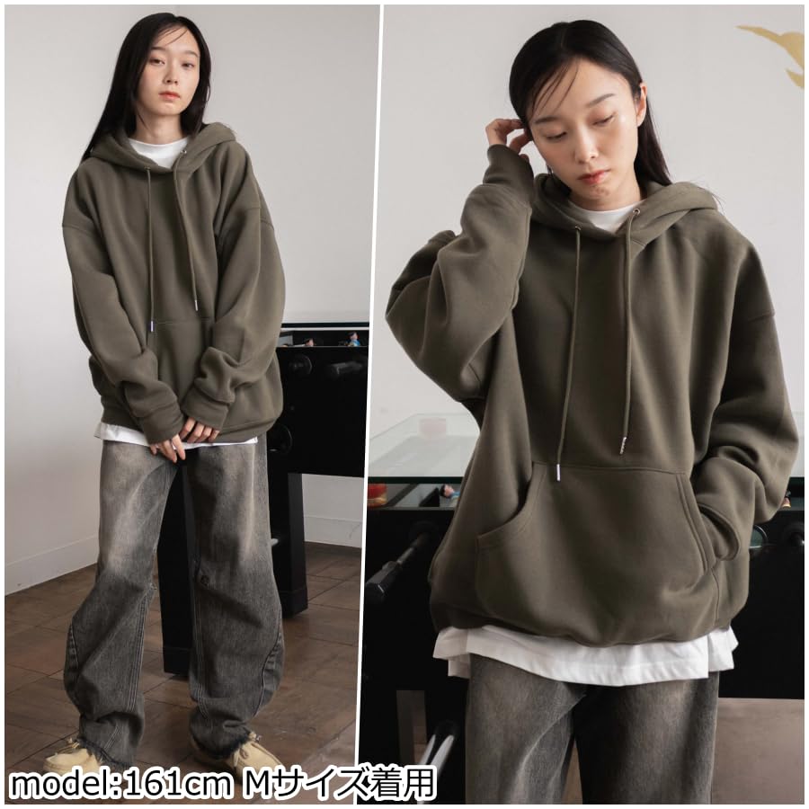 WEGO Large Khaki Pullover Oversized Plus Perfect Gift for and Available Men's Fleece-Lined Hoodie, Sweatshirt, Silhouette, Loungewear, Loungewear,