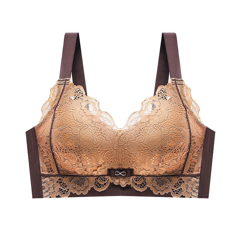 Underwear Women's Thin Summer No Steel Rim Bra Collection Accessory Breasts Full Cup Thin Large Size Push Up Bra