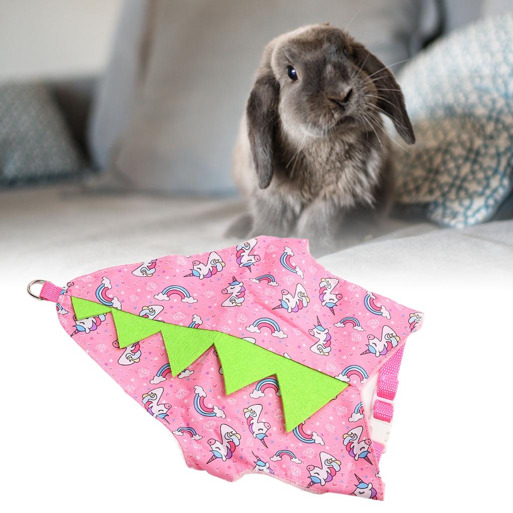 Clothes Dinosaur Soft Polyester Lint Bright Colors Widely Used Bunny Clothes with Leash for Bunny