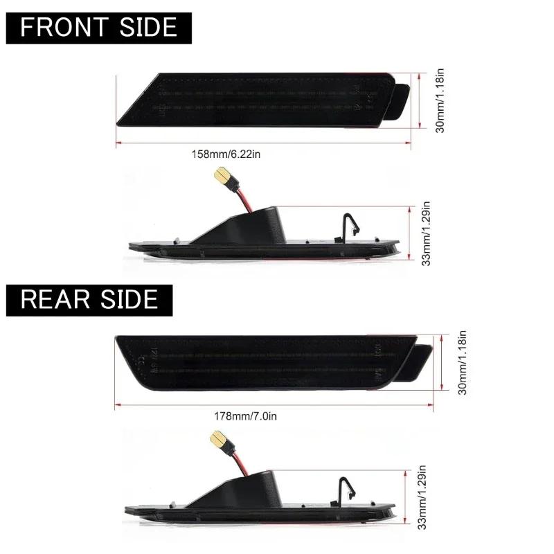 4 Stück geräucherte Linse Auto Front Heck LED Seitenmarkierungsleuchte für Chevy Camaro 2010-2015