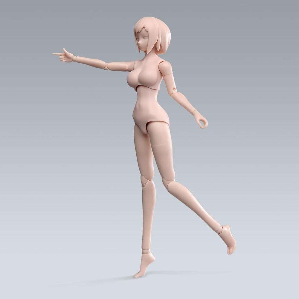 ORIELOAN 1/12 Scale Female Action Figure Body 6-Inch Ball-Jointed Doll Model Large Bust Removable Hands and Feet Accessories