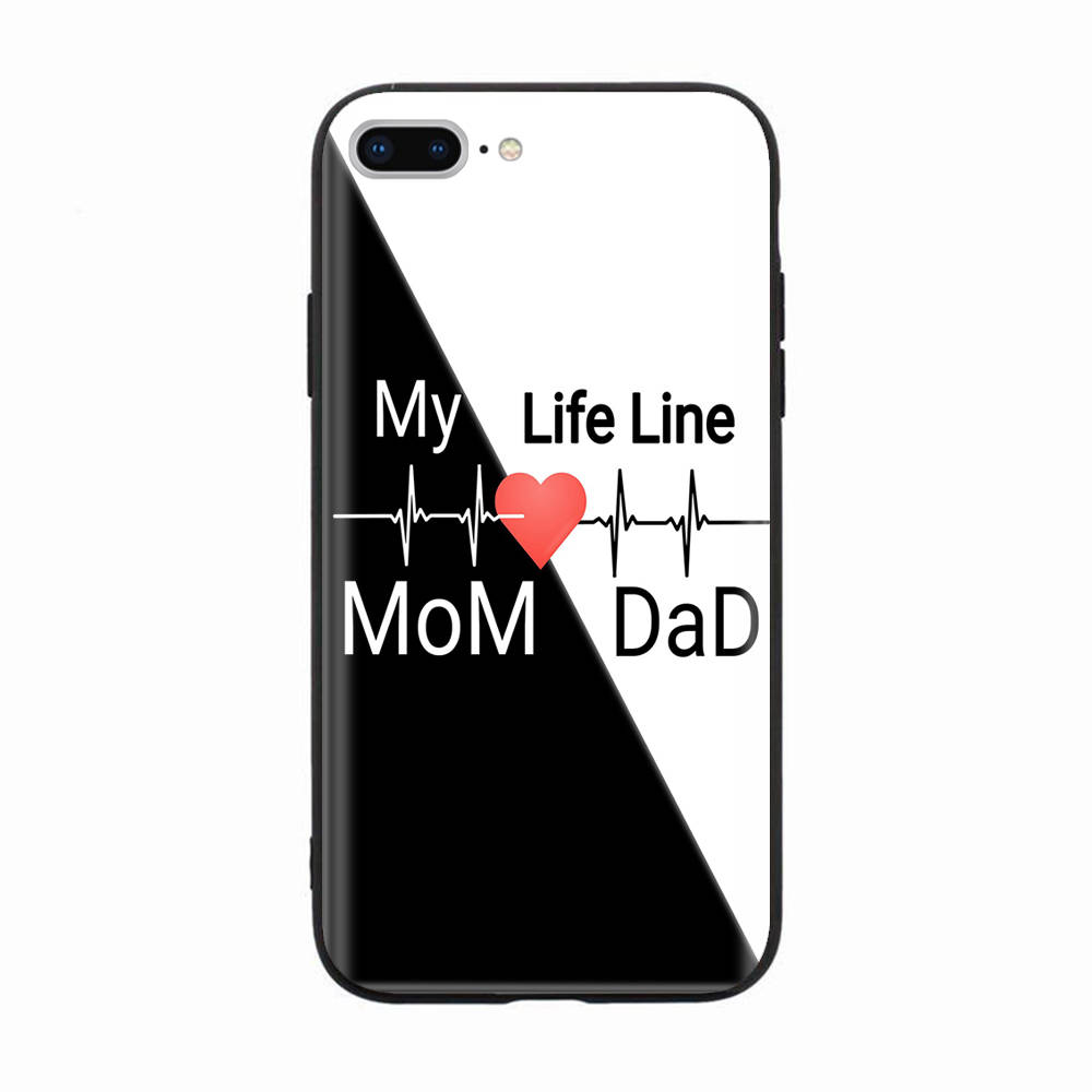 

Черный чехол для Xiaomi Redmi 13C Note 9 iPhone XR 7 8 14 15 11 12 13 X XS Pro Max Samsung A25 S23 S24 FE Ultra Plus для мамы и папы iPhone 7 чёрный