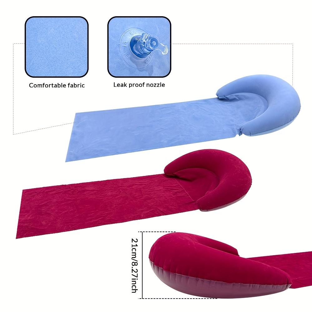 1pc Beach Mat with Inflatable Headrest, Outdoor Mat, Sand-Proof, Suitable for Outdoor Camping and Picnics, Placemats, Single Person Sleeping Pad