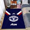 "Manchester United Logo Carpet Blue with Adidas and AON Design" Suitable for Use As an Anti-slip for Living Room Bedroom Sofas