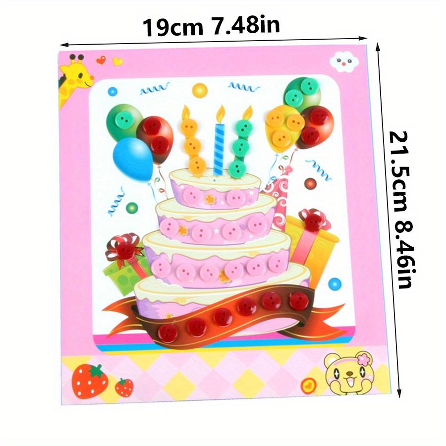 5/10pcs Button Mosaic Art Painting Kit DIY Cartoon Design Sticker Crafts Home Decorative Painting Back to School Gift Reward JXB