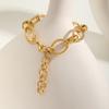 Titanium Steel Stainless Steel Embossed Interlocking Bracelet Plated 18K Gold, Women'S Jewelry 2341