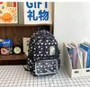 Schoolbag Korean Version Ins New High-value, Fresh, Sweet and Cute Stars, Pain Bag, Light Backpack for Junior High School Students