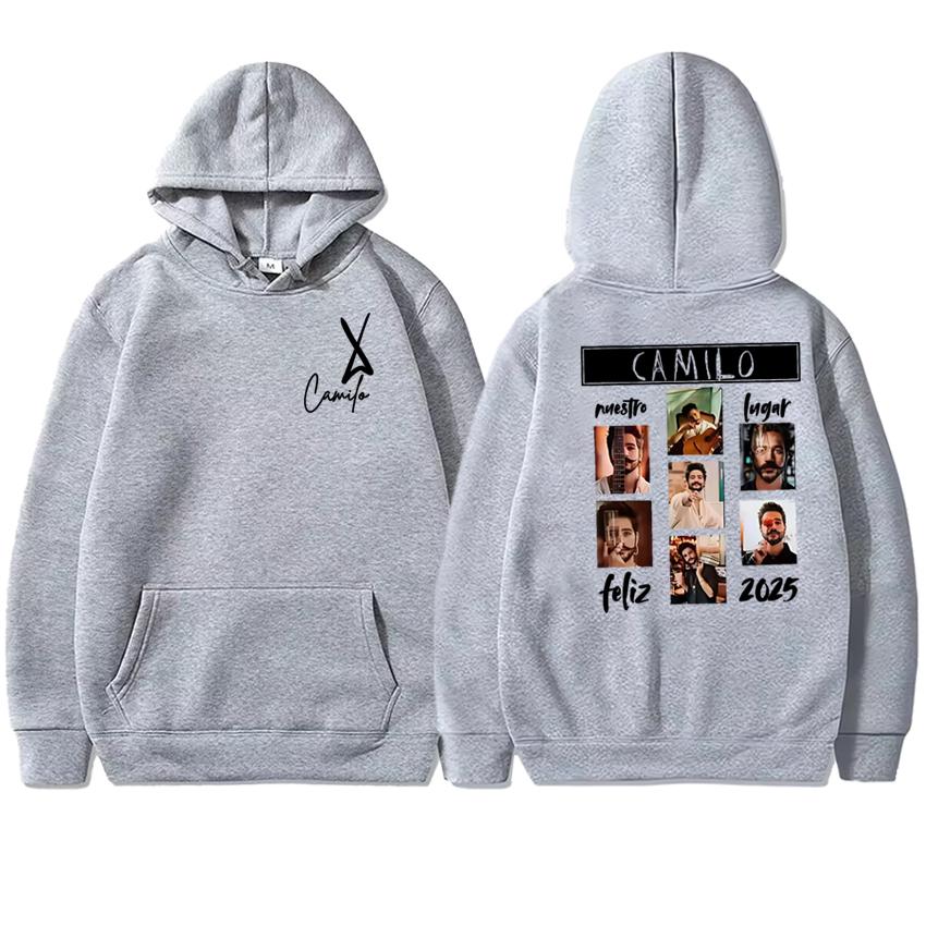 Hot Singer Camilo La Tribu 2025 New Album Cover Double Sided Graphic Pullover Men Women Vintage Sweatshirt Unisex Fleece Hoodie