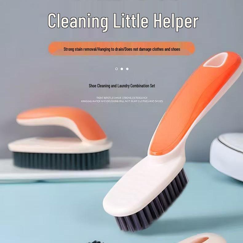 

Набор щеток для обуви: Пластиковая щетка для стирки с жесткой щетиной - Бережная к обуви, в комплекте со специальными инструментами для труднодоступных мест Orange