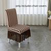 1pc Skirt Chair Cover for Dining Room Banquet Wedding Stretch Washable Seat Slipcover Home Decor Anti-dirty Elastic