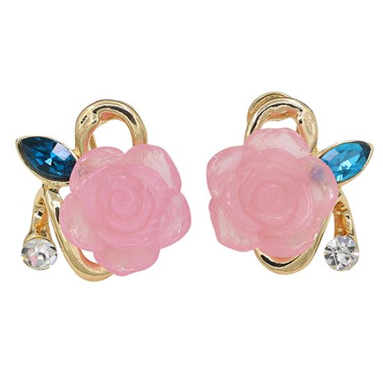 Fantastic Women Lady Resin Rose Flower Earrings Ear Studs Jewelry Gift