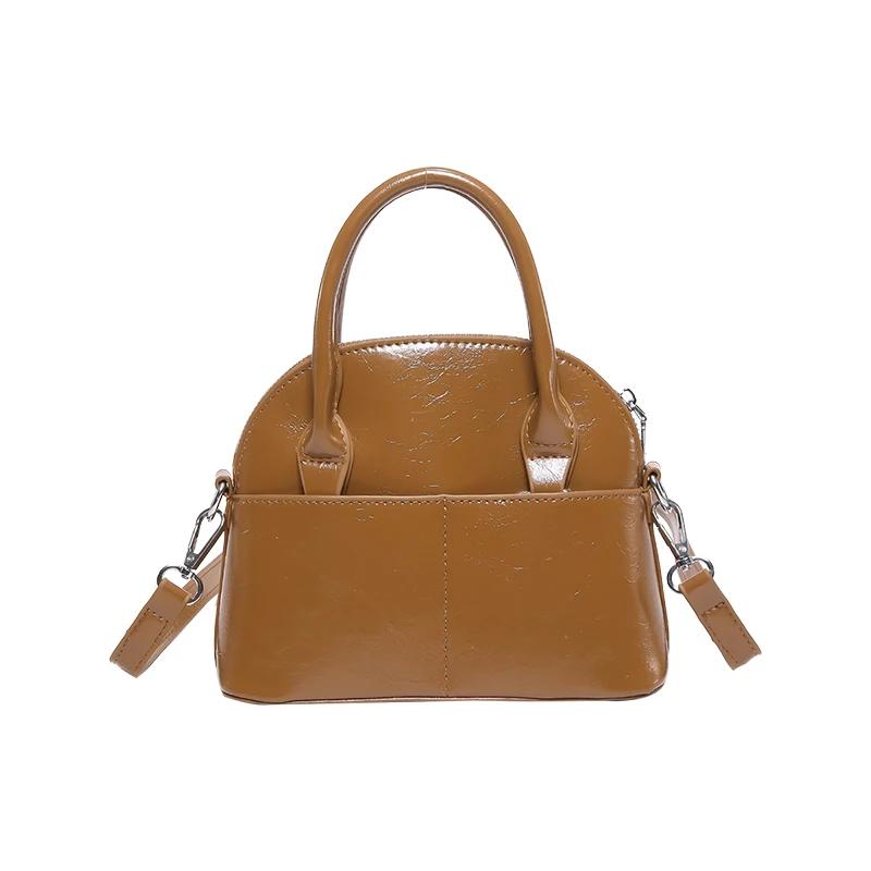 Simple High Quality Bright Plutonium Shoulder and Crossbody Bags Temperament Luxury Sense Autumn New Style Bags for Women