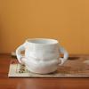 Kawaii Ceramic Coffee Mug Cute Pinch Belly Porcelain Cup Creative Funny Drinking Mug for Breakfast Milk Water