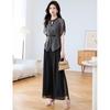 Women's Retro V-Neck Hollow Out Two-Piece Set